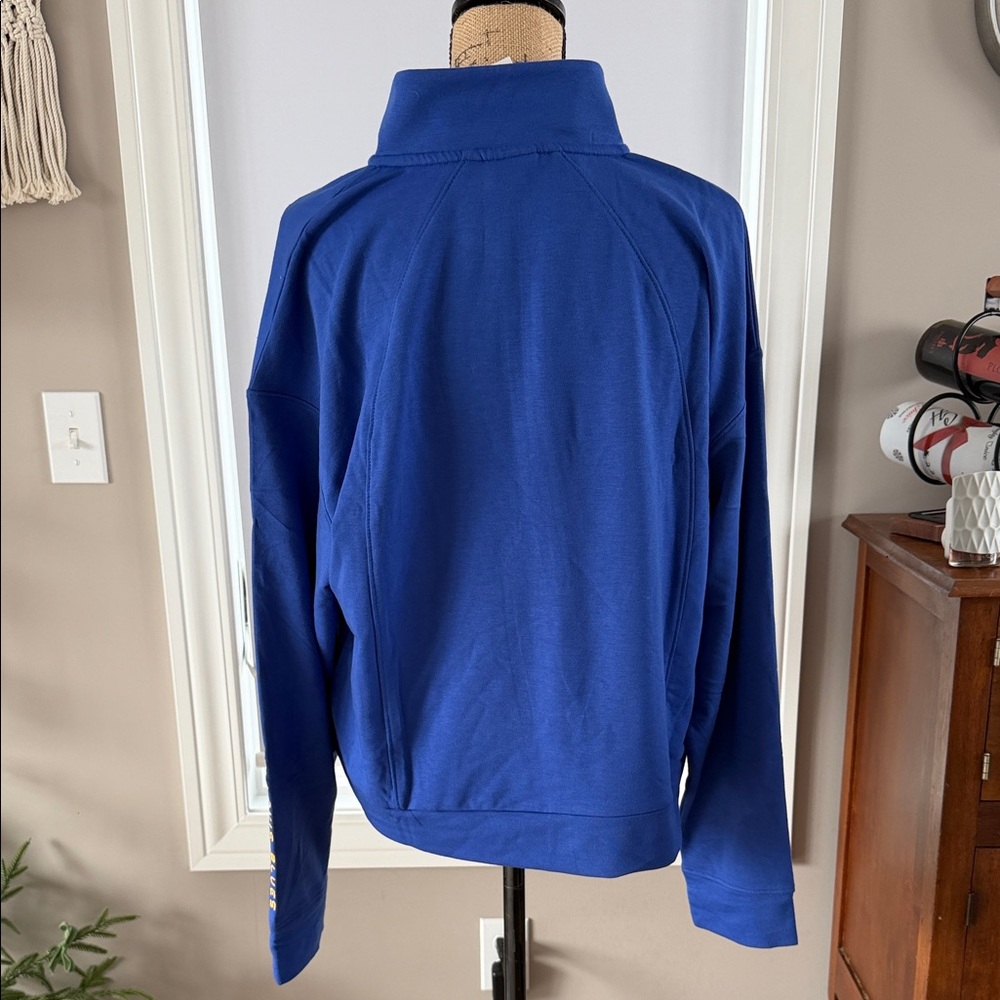 NHL Blue St Louis Blues Women’s Half-Zip Sweatshirt Large - Picture 2 of 4